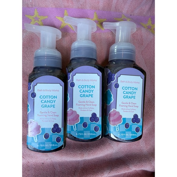 Bath & Body Works Other - Bath and Body Works Foaming Hand Soap Cotton Candy Grape Gentle & Clean 3 Set